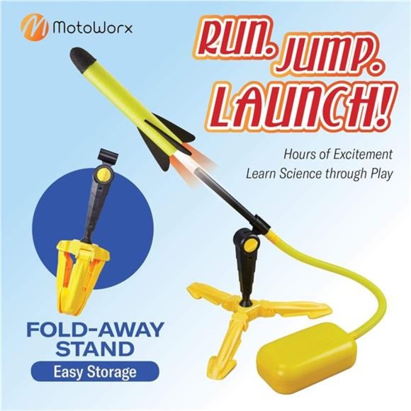 Toy Rocket Launcher for kids – Shoots Up to 100 Feet – 6 Colorful Foam Rockets - Picture 6 of 7